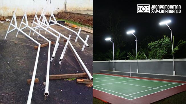 pencahayaan lampu lapangan badminton