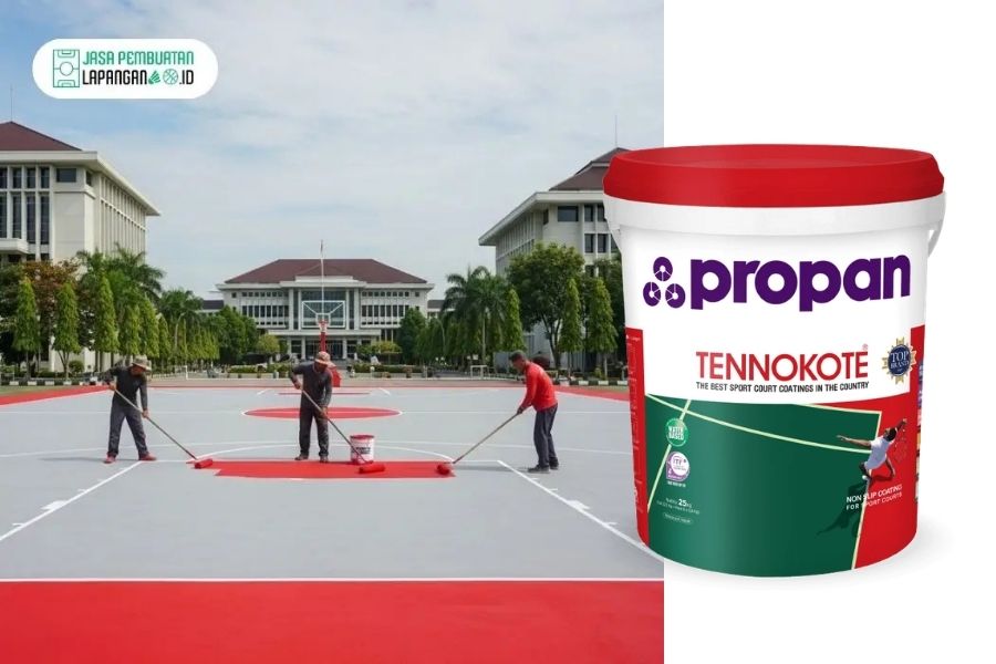 Jasa Pengecatan Lapangan Tenis Indoor & Outdoor Terbaik 3 cat lapangan Propan Tennokote TNK-1000 WA