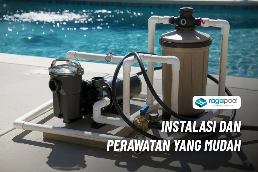 instalasi pompa kolam hayward 34 hp