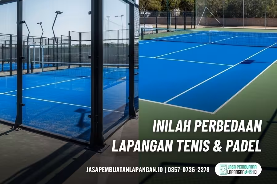 Perbedaan Lapangan Tenis vs Padel