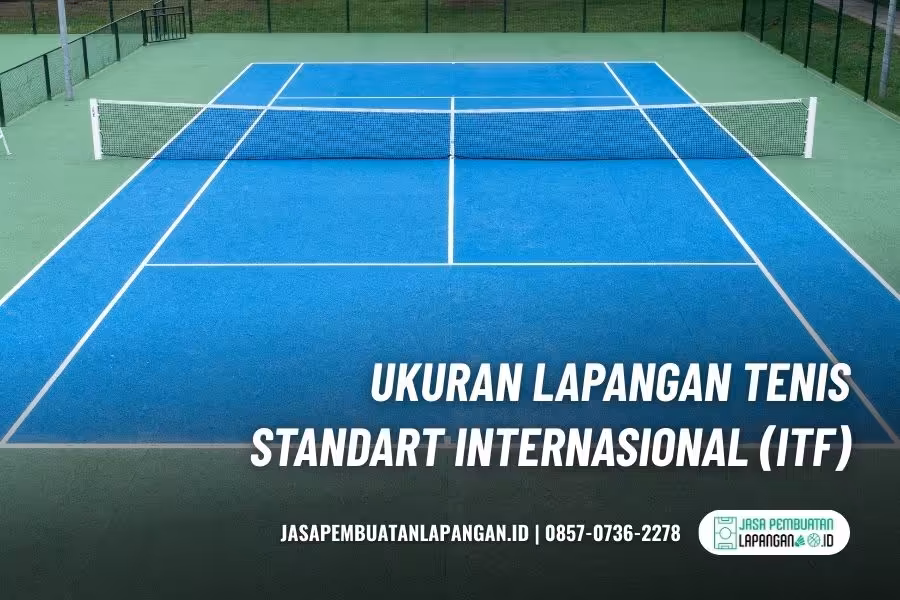 ukuran lapangan tenis