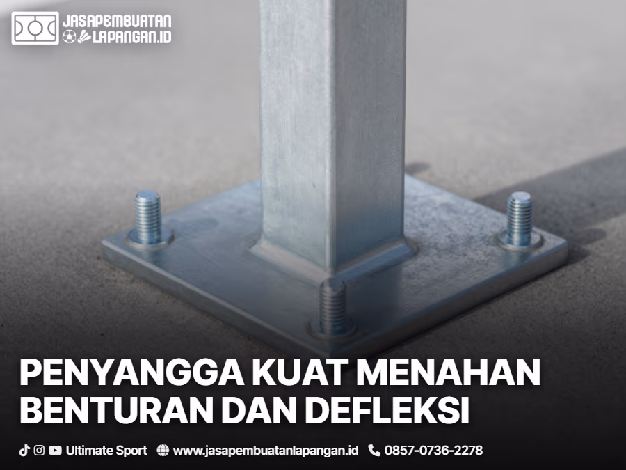 Struktur dan Kerangka Lapangan Padel 2 desain tiang lapangan padel