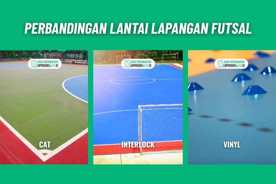 perbandingan lantai lapangan futsal