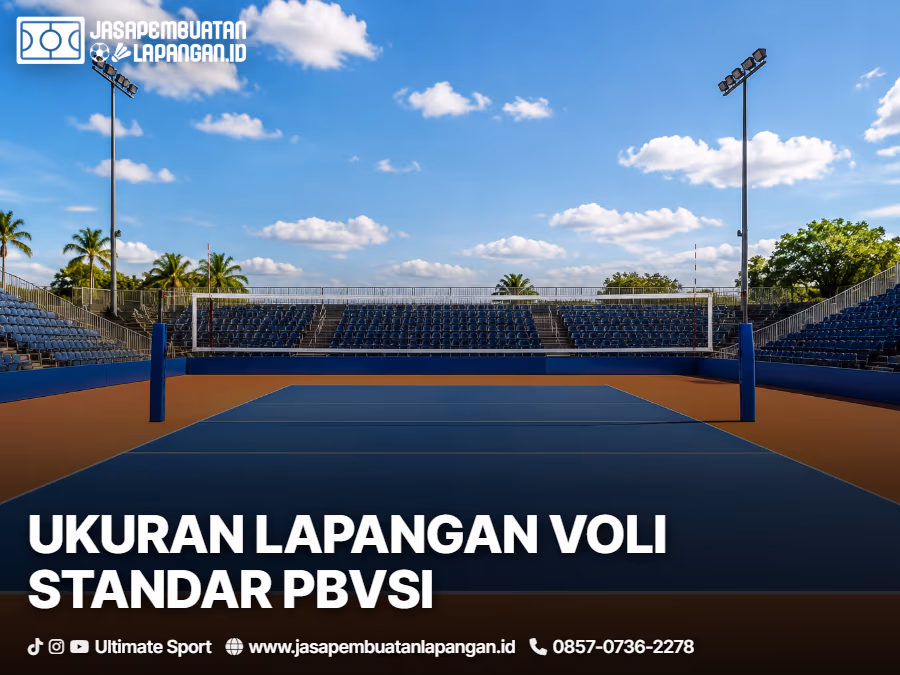 ukuran lapangan voli