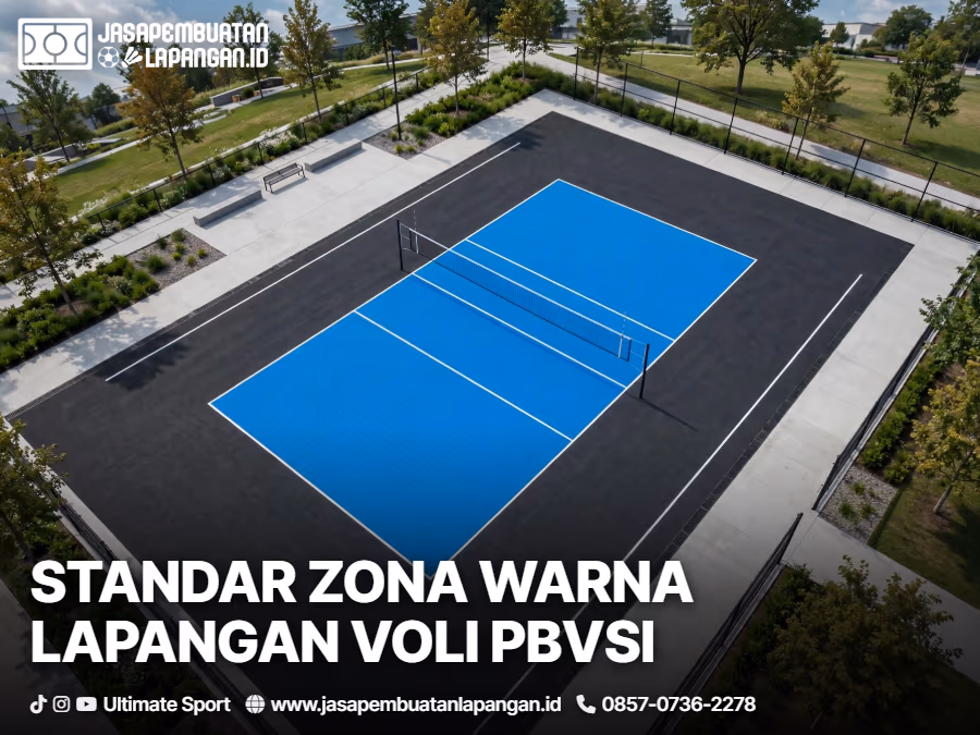 standar zona warna lapangan bola voli menurut pbvsi dan fivb