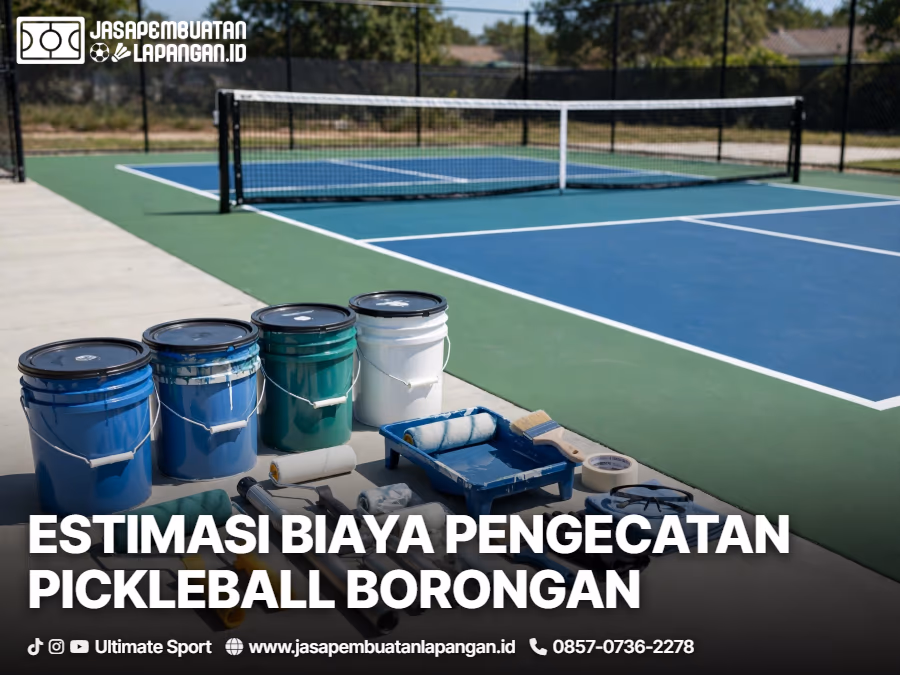 estimasi biaya pengecatan lapangan pickleball sistem borongan