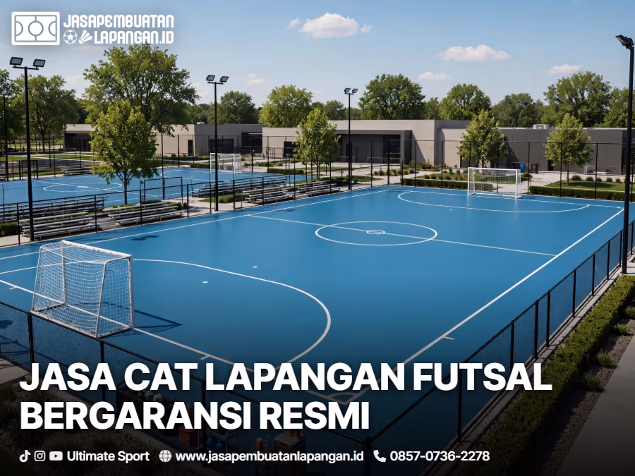 7 Kombinasi Warna Cat Lapangan Futsal Keren (Indoor & Outdoor) 8 pengecatan lapangan futsal profesional bersama ultimate sport