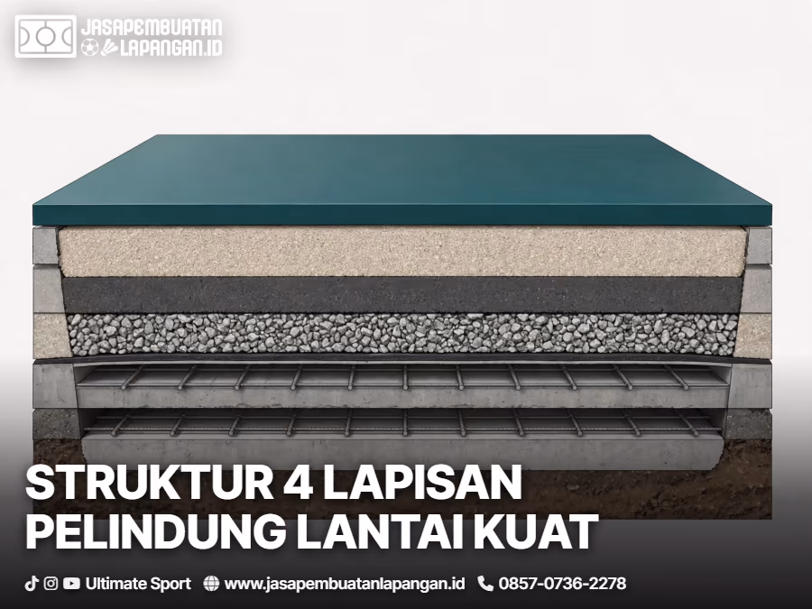 Apa Itu Flexipave? Sistem Pelapis Lapangan Olahraga Standar Internasional 2 4 lapisan struktur dalam sistem flexipave profesional