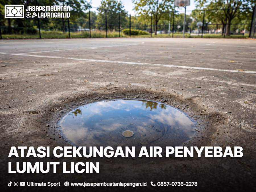 Panduan Mengatasi Lantai Lapangan Olahraga Retak dan Menggenang Air 2 bahaya lapangan outdoor menggenang air dan retak rambut