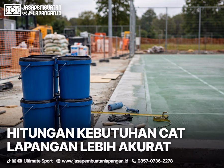 Cat Lapangan Voli Outdoor: Daya Sebar, Kebutuhan Kaleng, dan Merk Terbaik 4 estimasi kebutuhan kaleng cat untuk 1 lapangan voli standar 18 x 9 meter