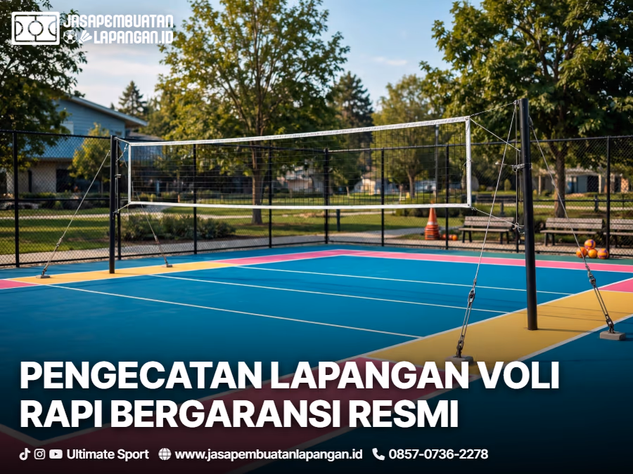 Cat Lapangan Voli Outdoor: Daya Sebar, Kebutuhan Kaleng, dan Merk Terbaik 5 butuh hasil rapi dan presisi gunakan jasa pengecatan lapangan voli ultimate spor