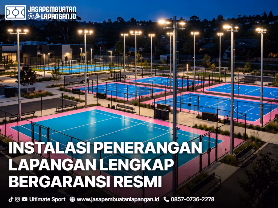 Standar Lampu Sorot Lapangan Olahraga Outdoor: Kebutuhan Watt, Lux, dan Tiang 6 lengkapi fasilitas lapangan anda bersama kontraktor profesional ultimate sport